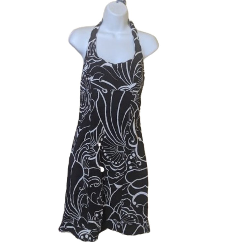 Black and White Halter Dress Size 6
